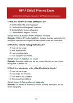 NFPA CWMS Practice Exam &mdash; Complete Exam Material
