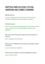 Maryville Nurs 623 Exam 3 Actual&NewLine;Questions And Correct Answers&NewLine;