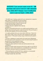 OSTOMY Care newest exam review Bundle &ndash; 500 questions and correct answers with rationales latest 2026-2027&sol; Ostomy Care Certification Latest exam test bank 1 &lpar;2026-2027&rpar;