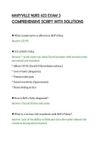 Maryville Nurs 623 Exam 3&NewLine;Comprehensive Script With Solutions