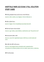 Maryville Nurs 623 Exam 3 Full Solution&NewLine;Study Guide&NewLine;
