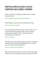 Maryville Nurs 623 Exam 4 Actual&NewLine;Questions And Correct Answers