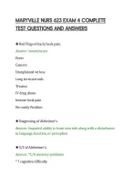Maryville Nurs 623 Exam 4 Complete&NewLine;Test Questions And Answers&NewLine;