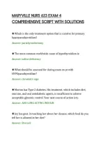 Maryville Nurs 623 Exam 4&NewLine;Comprehensive Script With Solutions