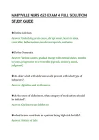 Maryville Nurs 623 Exam 4 Full Solution&NewLine;Study Guide&NewLine;