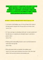 Firearm Safety Certificate &lpar;Fsc&rpar; Exam Prep 200 Practice Questions And Correct Verified Answers&sol; Firearm Safety Latest Exam Prep Guide &lpar;Frequently Tested Questions With Answers Review&rpar;