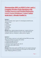 Pharmacology BSN 315 HESI V2 Set 1 and 2 &vert; Complete Practice Exam Questions with Verified Answers and Detailed Rationales &lpar;100&percnt; Correct Solutions&rpar; &vert; Latest Update 2026&sol;2027 &vert; Already Graded A&plus;