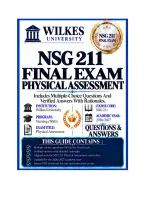NSG 211 Midterm & Final Exam Bundled Physical Assessment Questions And Answers 2026&sol;2027 Wilkes University