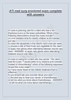 ATI med surg proctored exam complete with answers