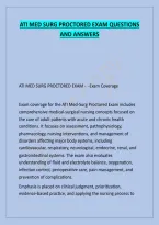 Ati Med Surg Proctored Exam Questions And Answers