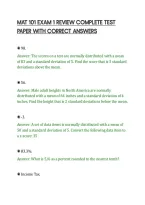 Mat 101 Exam 1 Review Complete Test&NewLine;Paper With Correct Answers&NewLine;