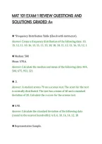 Mat 101 Exam 1 Review Questions And&NewLine;Solutions Graded A&plus;