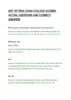 Mat 101 Final Exam College Algebra&NewLine;Actual Questions And Correct&NewLine;Answers&NewLine;