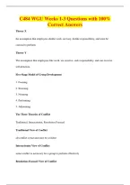 C484 WGU Weeks 1-3 Questions with 100&percnt;&NewLine;Correct Answers