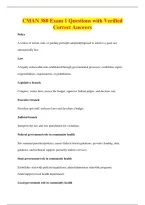 CMAN 380 Exam 1 Questions with Verified&NewLine;Correct Answers