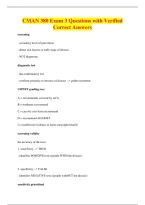 CMAN 380 Exam 3 Questions with Verified&NewLine;Correct Answers