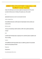 ABRET EEG EXAM PART 2 Questions with&NewLine;Verified Correct Answers
