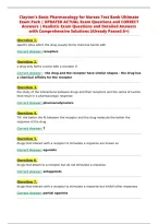 Clayton's Basic Pharmacology for Nurses Test Bank Ultimate&NewLine;Exam Pack &vert; UPDATED ACTUAL Exam Questions and CORRECT&NewLine;Answers &vert; Realistic Exam Questions and Detailed Answers&NewLine;with Comprehensive Solutions &lpar;Already Passed A&plus;&rpar;