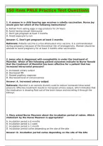 PNLE ALL IN PRACTICE EXAMS&colon; 150 Nursing Prioritization&comma; Delegation & Comprehensive Board Exam Questions with Verified Answers & Rationales 2025&sol;2026 &ndash; Complete PNLE & NCLEX Study Guide &lpar;A&plus; Guaranteed&rpar;