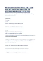 Rn Comprehensive Online Practice 2026 B Exam 2026-2027 Latest Updated Version 150 Questions And Answers Just Released &period;Pdf&NewLine;&NewLine;