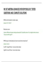 Nr 507 Midterm Advanced Pathophysiology Tested&NewLine;Questions And Complete Solutions&NewLine;