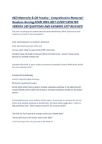 HESI Maternity & OB Practice - Comprehensive Maternal&ndash;Newborn Nursing EXAM 2026-2027 LATEST UPDATED VERSION 240 QUESTIONS AND ANSWERS JUST RELEASED &period;pdf&NewLine;&NewLine;