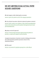 Nr 509 Midterm Exam Actual Paper&NewLine;Solved Questions&NewLine;