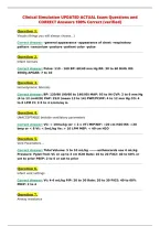 Clinical Simulation UPDATED ACTUAL Exam Questions and&NewLine;CORRECT Answers 100&percnt; Correct &lpar;verified&rpar;