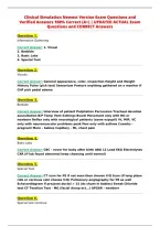 Clinical Simulation Newest Version Exam Questions and&NewLine;Verified Answers 100&percnt; Correct &lpar;A&plus;&rpar; &vert; UPDATED ACTUAL Exam&NewLine;Questions and CORRECT Answers&NewLine;
