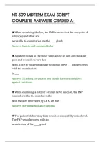 Nr 509 Midterm Exam Script&NewLine;Complete Answers Graded A&plus;