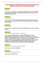 Clinical Simulation SAE UPDATED ACTUAL Exam Questions and&NewLine;CORRECT Answers &lpar;A&plus; Graded 100&percnt; Verified&rpar;