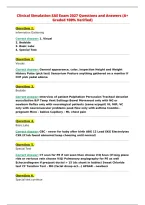 Clinical Simulation SAE Exam 2027 Questions and Answers &lpar;A&plus;&NewLine;Graded 100&percnt; Verified&rpar;