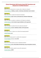 Clinical Simulation SAE Practice Exam 2027 Questions and&NewLine;Answers &lpar;A&plus; Verified Answers&rpar;&NewLine;