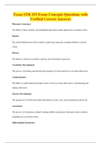 Texas STR 293 Exam Concepts Questions with&NewLine;Verified Correct Answers