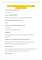 WGU D338 Exam Questions with Verified&NewLine;Correct Answers