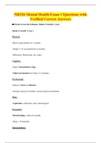 NR326 Mental Health Exam 1 Questions with&NewLine;Verified Correct Answers