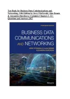 Test Bank for Business Data Communications and Networking&comma; 14th Edition by Jerry FitzGerald&comma; Alan Dennis & Alexandra Durcikova &vert; Complete Chapters 1&ndash;12 &vert; Questions & Answers 2027