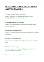 Nr 607 Final Exam Script Complete&NewLine;Answers Graded A&plus;