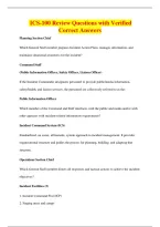 ICS-100 Review Questions with Verified&NewLine;Correct Answers