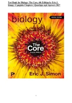 Test Bank for Biology&colon; The Core&comma; 4th Edition by Eric J&period; Simon &vert; Complete Chapters 1&ndash;12 &vert; Questions & Answers 2027&NewLine;