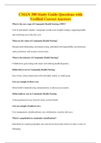 BUNDLE OF CMAN 380 QUESTIONS WITH VERIFIED CORRECT ANSWERS