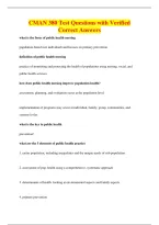 CMAN 380 Test Questions with Verified&NewLine;Correct Answers
