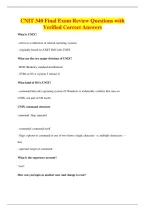 CNIT 340 Final Exam Review Questions with&NewLine;Verified Correct Answers