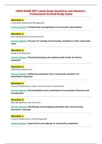 CMCA EXAM 2027 Latest Exam Questions and Answers &vert;&NewLine;Professional Verified Study Guide