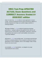 HRCI Test Prep UPDATED&NewLine;ACTUAL Exam Questions and&NewLine;CORRECT Answers Graded A&plus;&NewLine;2026&sol;2027 edition&NewLine;labor or trade union - a labor or trade organization or works&NewLine;council - a group of employees with the same job who join together to&NewLine;ask their employers for 