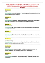 CMCA EXAM Latest UPDATED ACTUAL Exam Questions and&NewLine;CORRECT Answers &vert; Verified Examination Questions and&NewLine;Answers