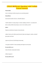 CMAN 380 Review Questions with Verified&NewLine;Correct Answers