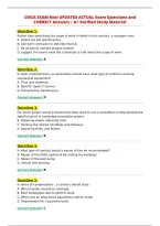 CMCA EXAM Real UPDATED ACTUAL Exam Questions and&NewLine;CORRECT Answers &vert; A&plus; Verified Study Material