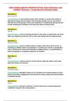 CMCA EXAM Updated UPDATED ACTUAL Exam Questions and&NewLine;CORRECT Answers &vert; Comprehensive Review Guide
