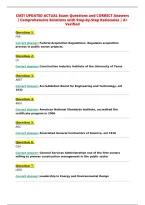 CMIT UPDATED ACTUAL Exam Questions and CORRECT Answers&NewLine;&vert; Comprehensive Solutions with Step-by-Step Rationales &vert; A&plus;&NewLine;Verified&NewLine;